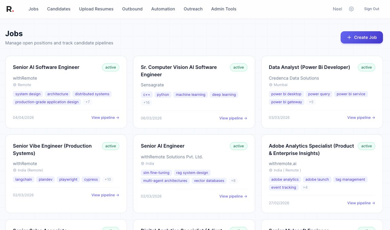 Jobs pipeline — manage open positions and track candidate pipelines